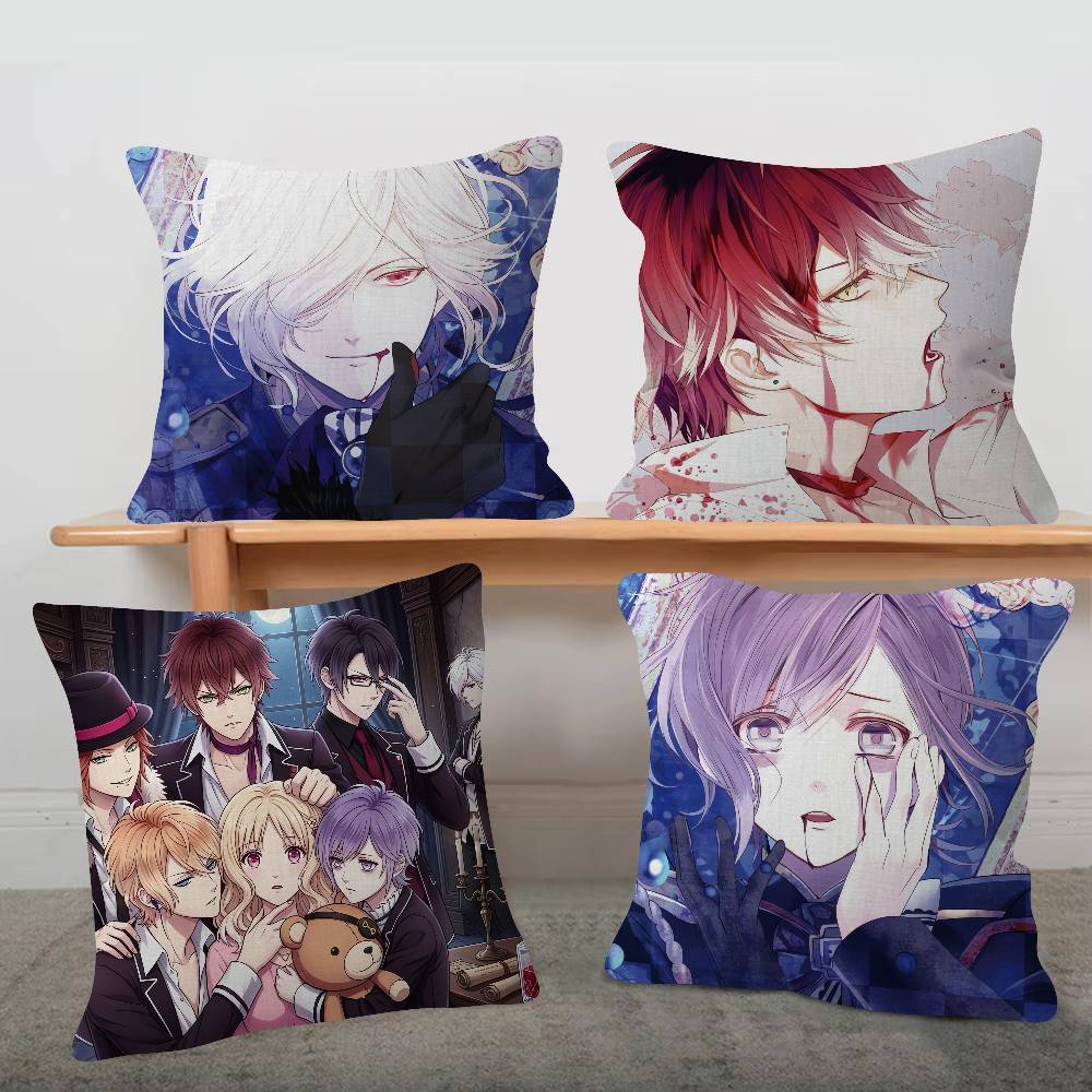 Anime Diabolik Lovers Pillow Case Soft Double Sided Print Sofa Cushion Cover Throw Pillow Covers
