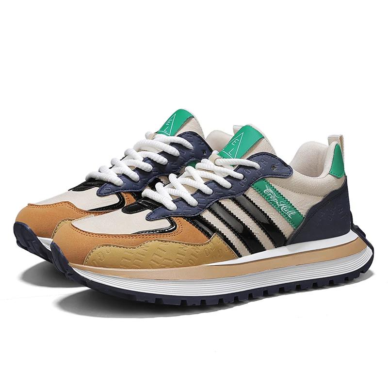 

Износостойкая удобная мягкая обувь для ходьбы на толстой подошве, повседневная спортивная обувь для улицы, шнуровка, увеличивающая рост, обувь для бега в помещении 39