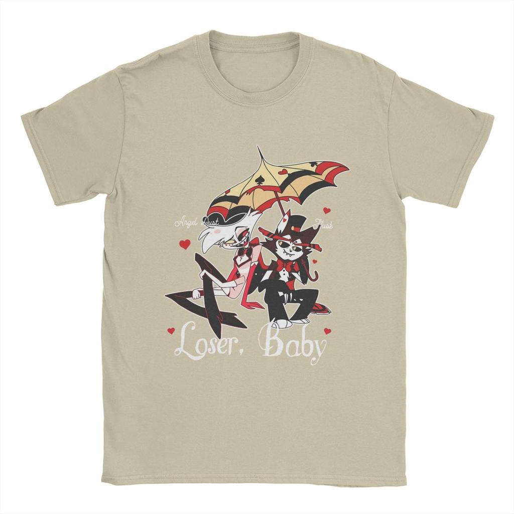 Men's Hazbins Hoteled Husk Loser T Shirts Cotton Clothing Leisure Short Sleeve Round Neck Tees Original T-Shirts