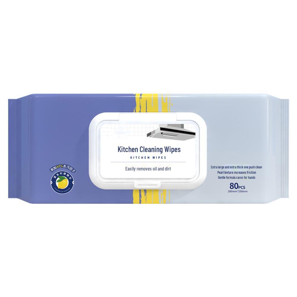 Thick Kitchen Degreasing & Stain-Removal Wipes for Range Hoods