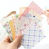 Small Fresh Plaid Pattern Decorative Material Paper For Journal Bookmark Label Decoration