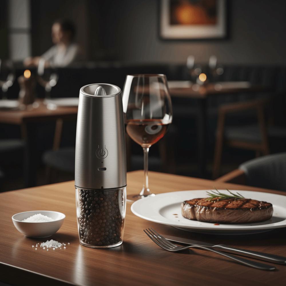Rechargeable Electric Salt and Pepper Grinder Ceramic Grinding Core Spices Grinder Restaurant
