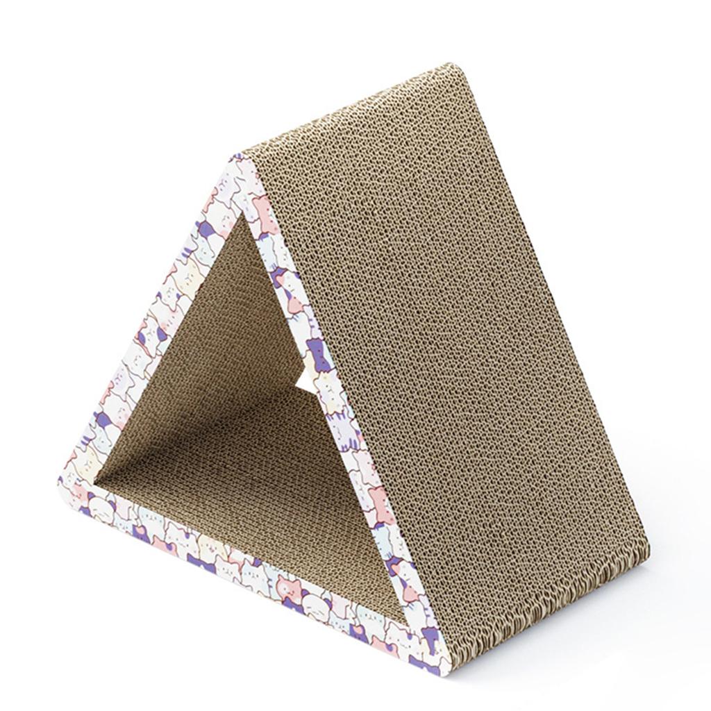 Foldable Triangles Cat Scratching Board Scratcher Cardboard Thicken Corrugated Paper Cat House Pet Grinding Claw Cardboard
