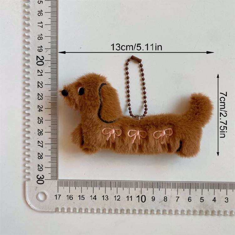 Soft Plush Dachshund Keychain Lovely Puppy Key Holder Pendant Fashion Accessory for Backpacks and Gifts Hanging Solution