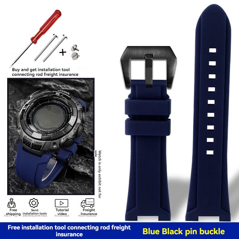 For Casio PRG-240 PRG-130Y/T PRW-1500 PRG-130 Resin Silicone Rubber Watch Strap Accessories Outdoor Sports Waterproof Wristband