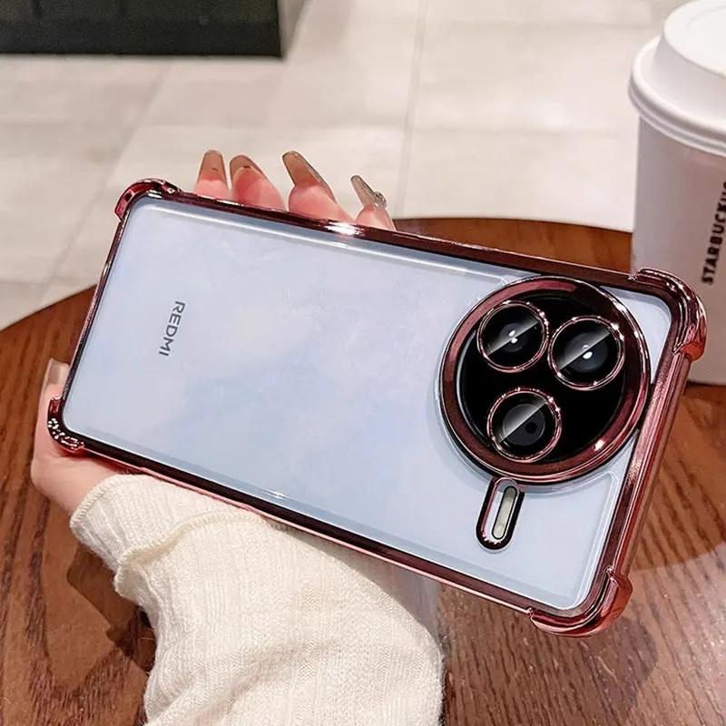 Transparent Clear Armor Case For Xiaomi POCO F7 ULTRA X7 X6 F6 F5 F3 M6 PRO 4G 5G Shockproof Silicone Soft Back Cover