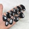 Black Tourmaline Quartz Gemstone Pendant Jewelry Making For Silver Jewelry Supply Bulk Wholesale Bezel Pendant Necklace Gemstone Cabochon