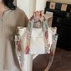 College Students Take Classes Canvas Bags Fashion Large-capacity Shoulder Bags Commuter Versatile Tote Bags Casual Portable Bento Bags
