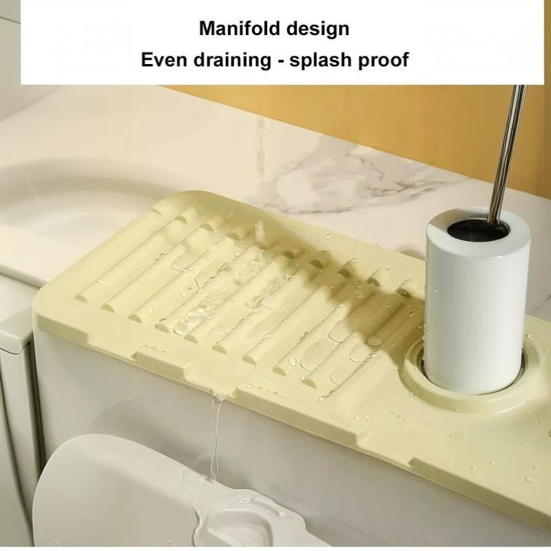 New Faucet Draining Mat Silicone Non Slip Kitchen Sink Splash Guard Easy Clean Waterproof Bathroom Draining Pad