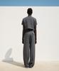 RE RHEE Straight Leg Belted Trouser Charcoal