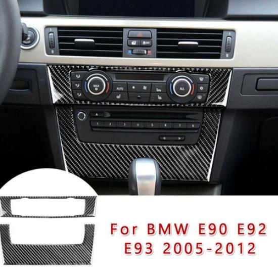Carbon Fiber Interior Control Panel Cover Trim Set Fits BMW E90 92 93 2005-12 US