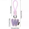 PU Leather 26 Keychains Colorful Braied Wrist Strap Anti-loss Lanyard Keyring Suitcase Camera Phone Case Backpack Pendant