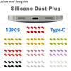 Silicone World 10PCS Silicone Type-C Dust Plug USB Charging Port Protector for Samsung Huawei Smart Phone Accessories Dust Plug