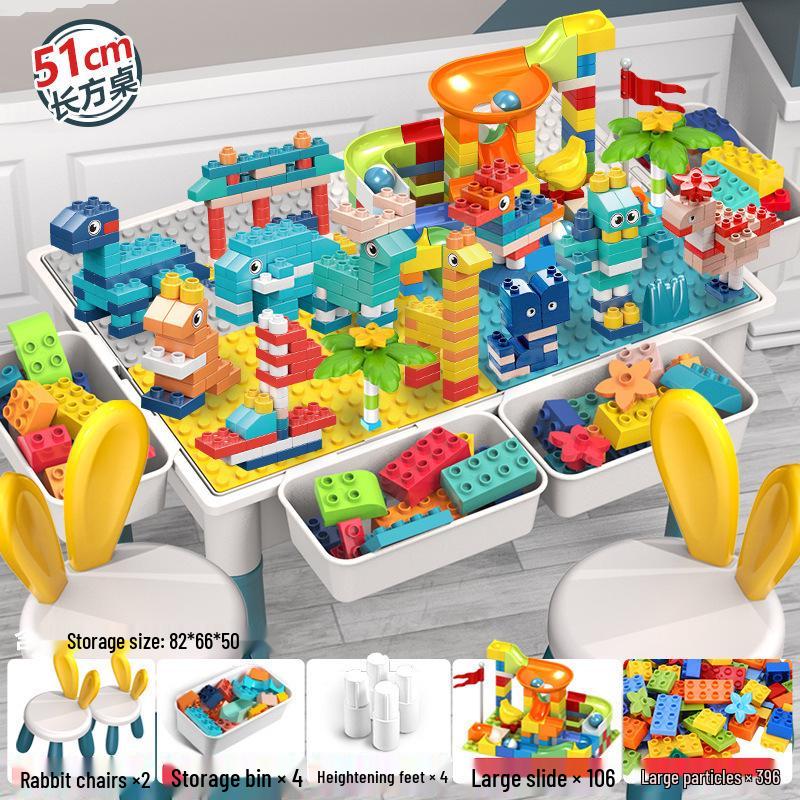 Children's Multifunctional Building Block Table for Early Education and Brain Training