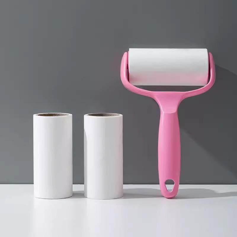 1 Set Sticky Pet Hair Remover With Refills Lint Remover Roller For Clothes Furniture Carpet Cleaning Handheld Tissue Roll Brush