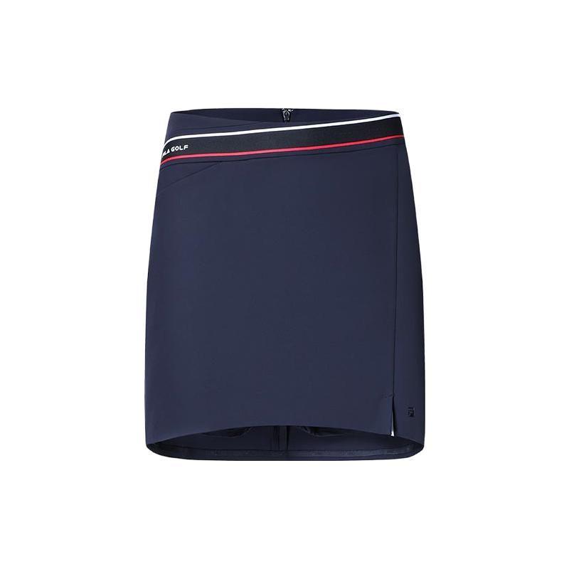 FILA Golf Series Color-Block Woven Comfortable High-Sensitivity Casual Skirt Women skirts Legendary-Blue A11W415306F-NV S