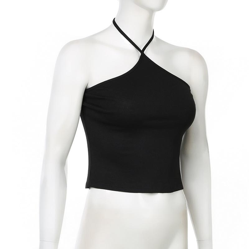 European and American Retro Neck Hanging Suspender Sexy Backless Slim Fit Vest