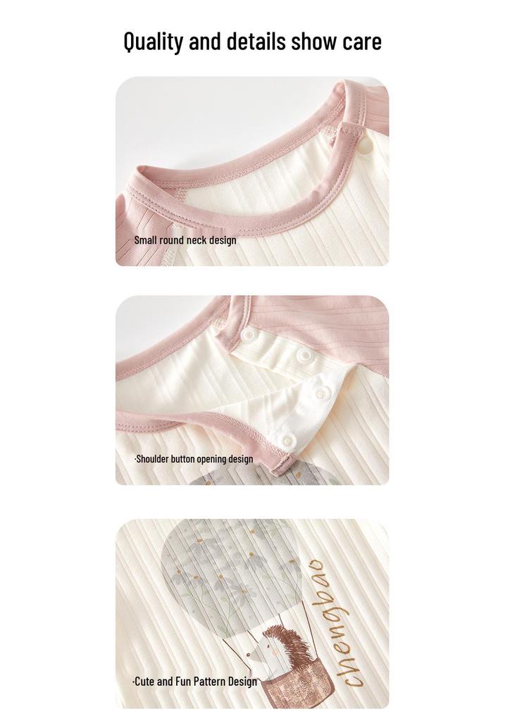 Bamboo Fiber Baby Summer Bodysuit Short Sleeve Jumpsuit Pajamas for Newborn Boys & Girls