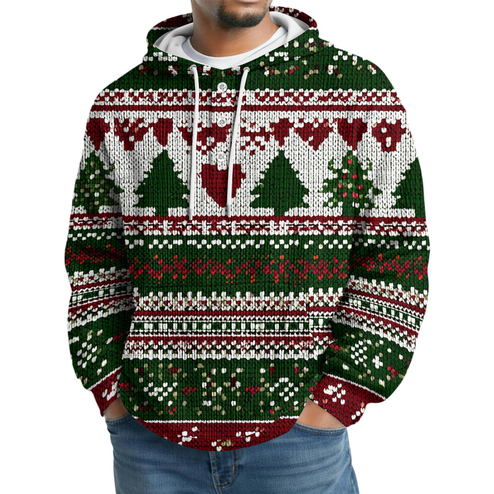 

Мужская вязаная толстовка с капюшоном, повседневная толстовка с длинными рукавами L