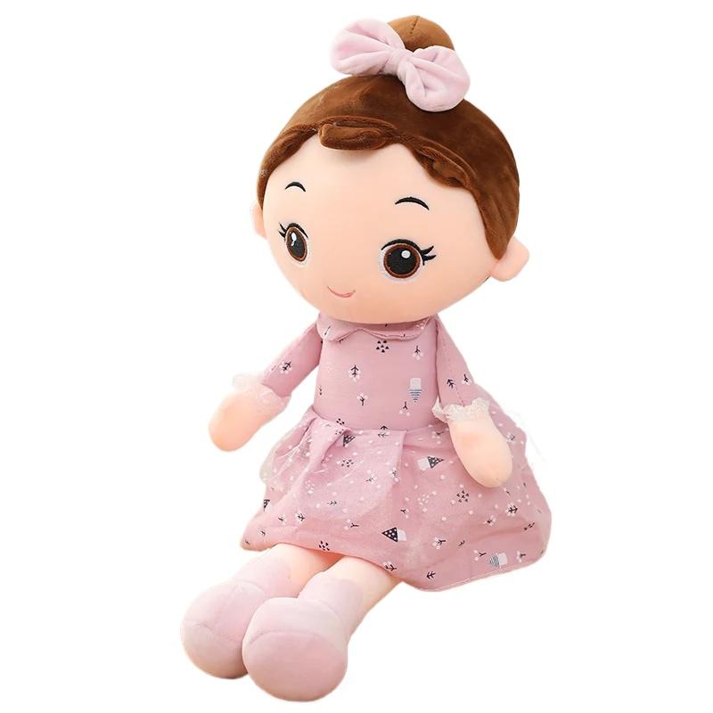 45CM Cute Angel Girl Plush Toy Lovely Stuffed Anime Figure Doll Wear Beautiful Dress Soft Toys for Girls Nice Gifts