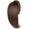 Clip In Half Headband Wig Hair Hoop Wig Replacement Block Twist Braided Fishbone Hairpiece  Party