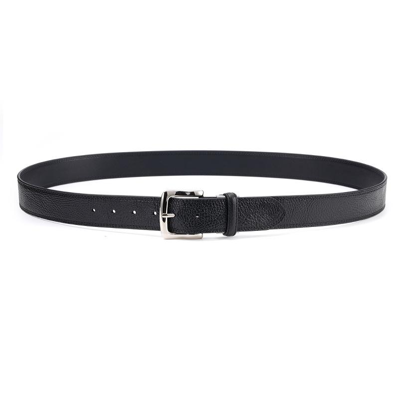 Retro Belt for Men Genuine Leather Casual Business Cowhide Belt for Men Middle Aged and Young Men Simple and Versatile Pin Buckle Belt