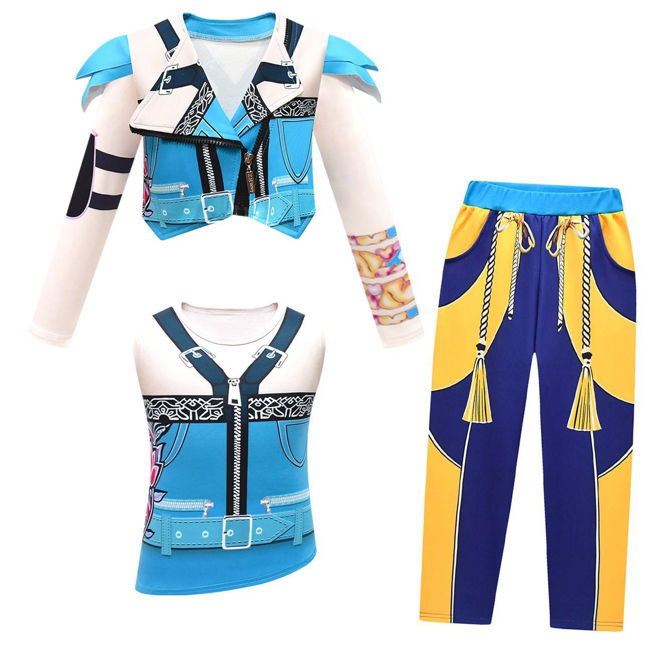 K Rumi Zoey Mila Costume de Performance Cosplay Ensemble Tenue de Danse Enfant Polyester Doux Manches Longues Col en V Veste Et Pantalon 140 cm