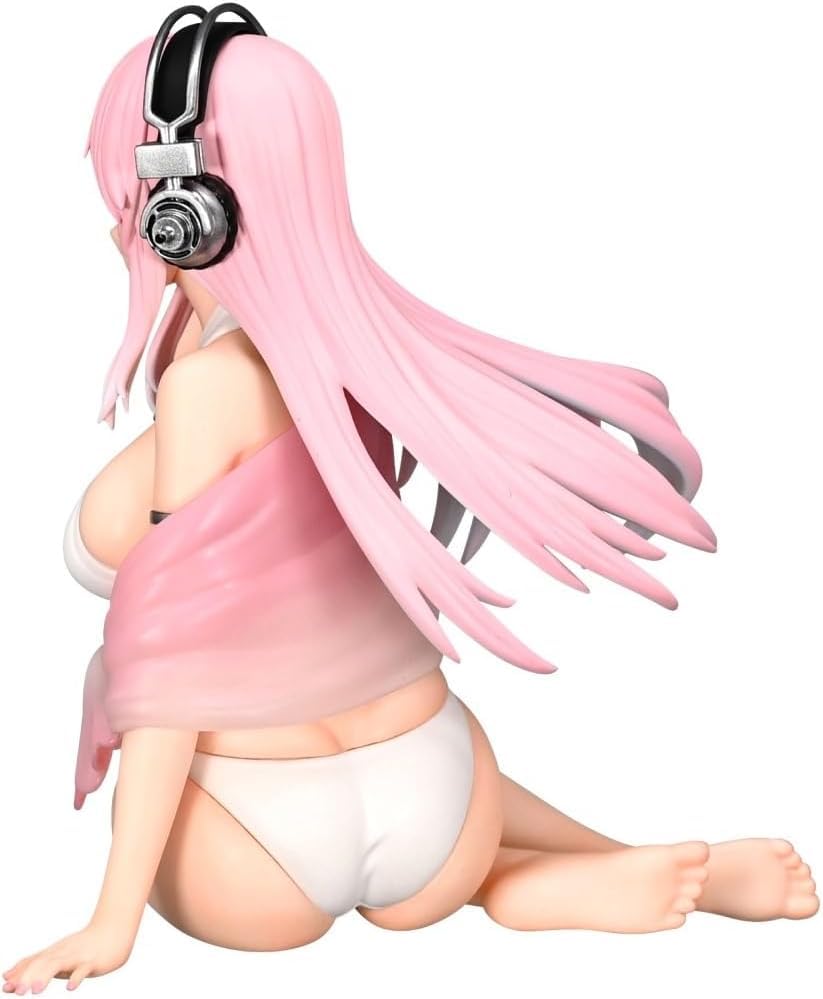 Super Sonico Figurka Zarážka na Nudle Bílé Bikiny Oficiální Zboží SUPER SONICO Ver. [1 Typ]