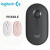 Logitech Fashion Series PEBBLE Mouse Wireless Bluetooth Mouse Office Silent Mouse Symmetrical Mouse Pebble Shape