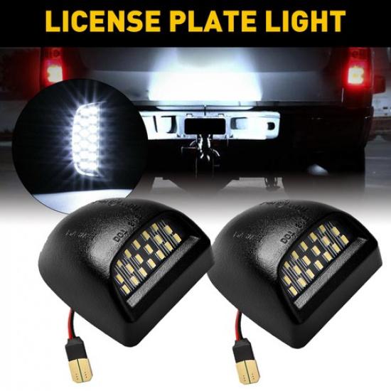 Full White LED License Plate Light Kit For GMC Silverado Sierra 1500 2500 3500
