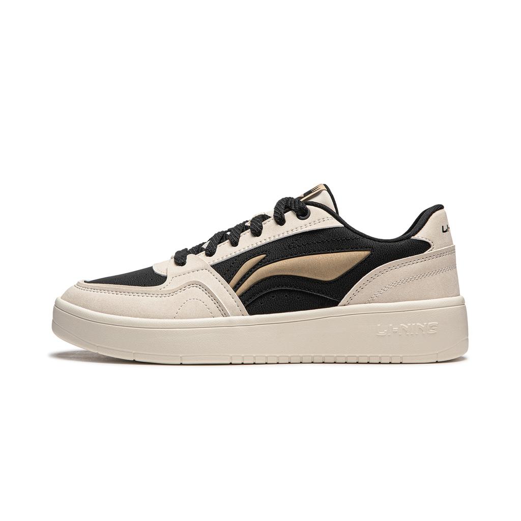 Li Ning Yuan Bao V2 Versatile Casual Comfortable Thick Sole Height Increasing Non-Slip Wear-Resistant Skate Shoes Men Sneakers White Black AGCU111-4