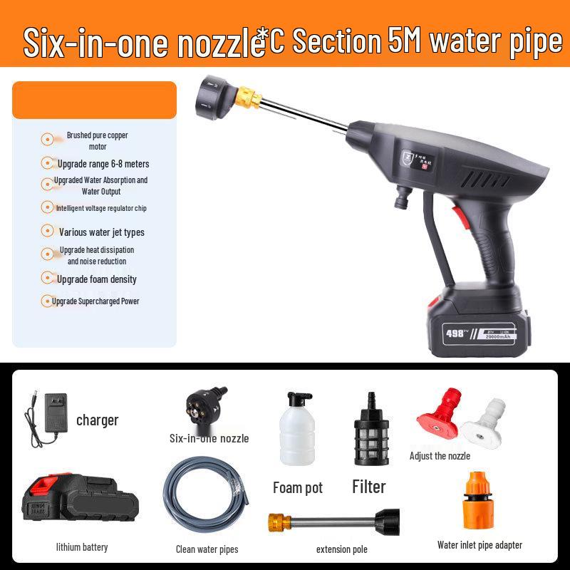 Wireless High-Pressure Lithium Battery Car Wash Water Sprayer