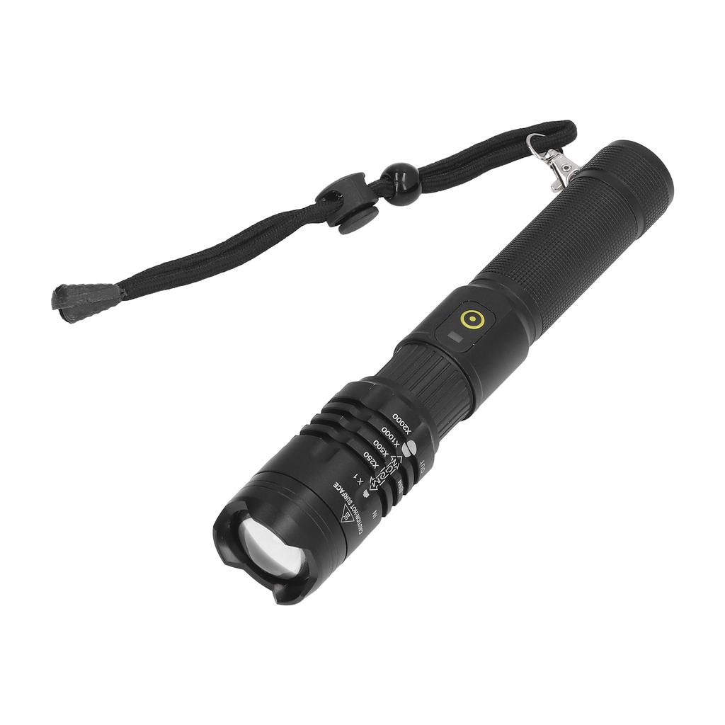 Flashlight 5000LM Aluminum Alloy P50 Strong Light Telescopic Zoom Waterproof Emergency Flashlight