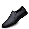 Mocassini da Uomo in Pelle a Calzata Rapida, Taglia Larga - Suola Morbida, Scarpe Versatili da Guida per Papà di Mezza Età (Taglia 45-47).