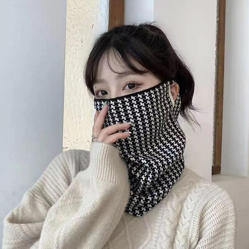Versatile Winter Hanging Ear Mask Scarf Warm Windproof Face Mask Neck Protection For Women Outdoor Sports Headscarf