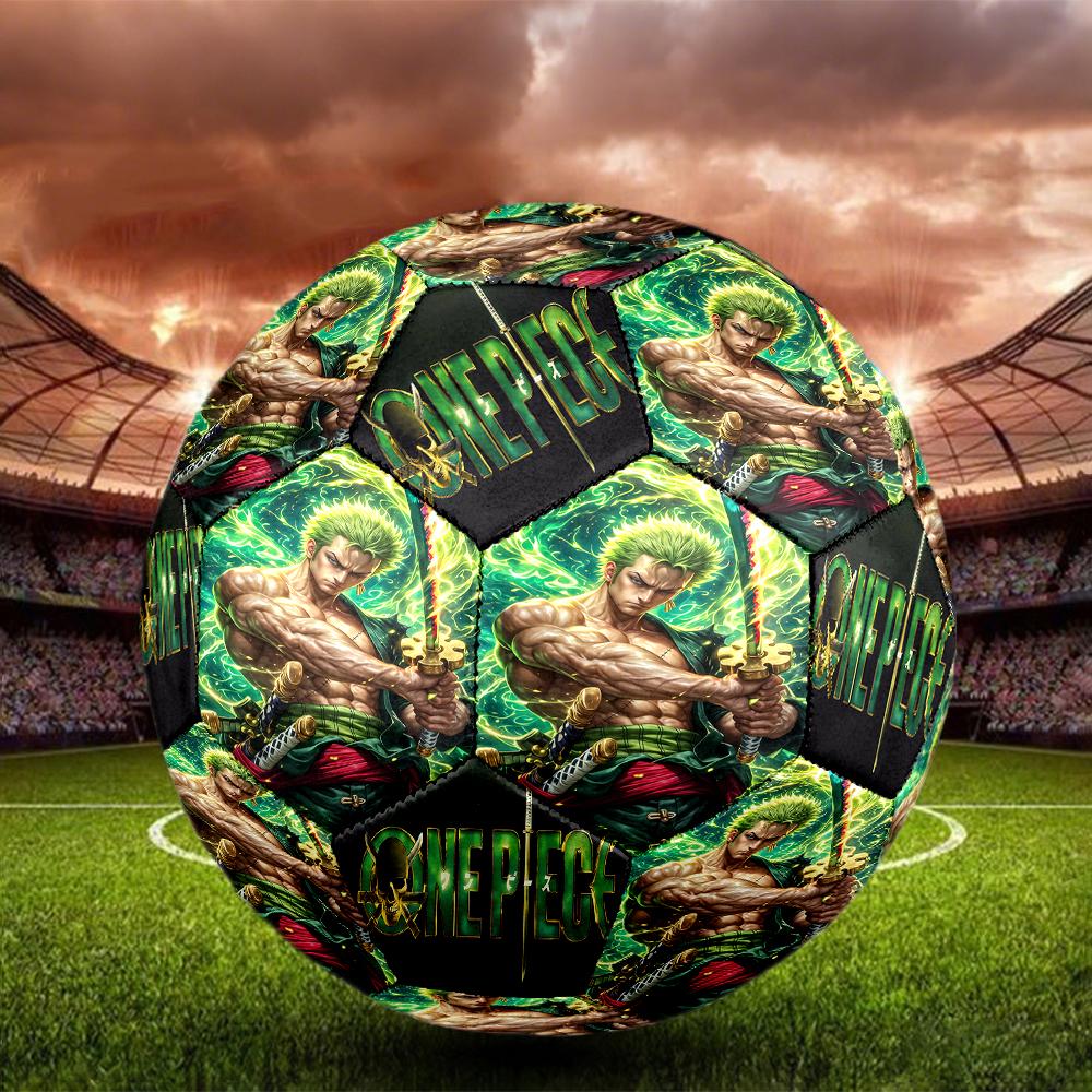 1pc Roronoa Zoro One Piece Football Soccer Ball Size 5 Indoor Soccer Ball Fashion Colorful  Backyard Game -Great For Sports Fans Gift HE29