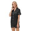 Ice Silk Pajamas Women's Long And Short Sleeves Satin Large Size Pajamas Home Clothes