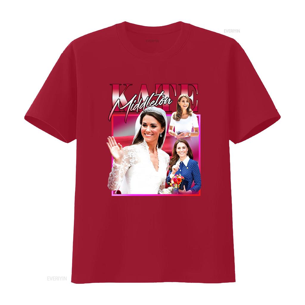 KATE MIDDLETON Homage T Shirt Retro Design For Royal Family Fans Perfect of the British Royalty Vintage Washed Slightly Casual