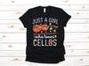 Girl Who Loves Cellos T-Shirt, Cute Cellist Girl Tank Top, T-shirt, T-shirt,T-shirt, Kids Tee Apparel Gift