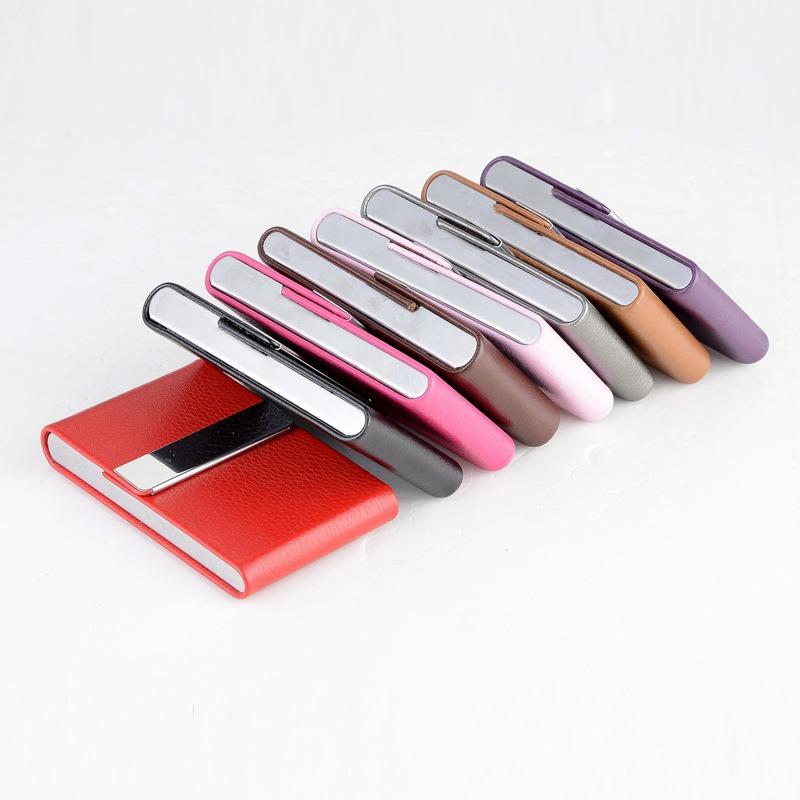 Business Fashionable Cigarette Box Portable 7 pack Leather flip up Smoking Holder Cigarette case Women Men Birthday gift