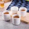 GOWKE Half-Textured White Ceramic Cup