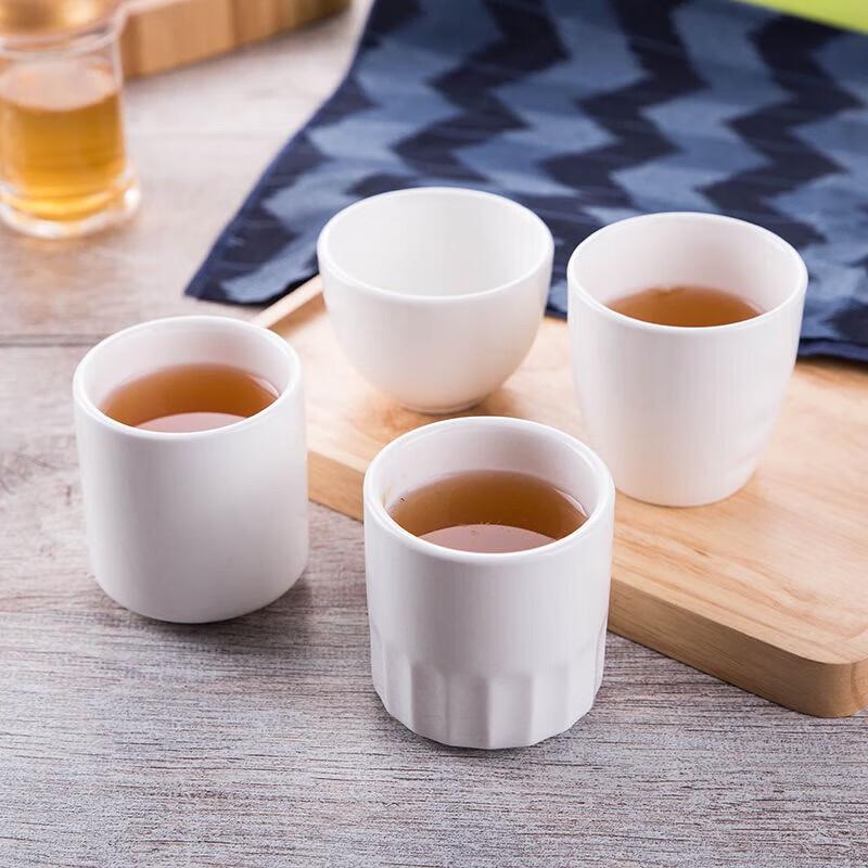 GOWKE Half-Textured White Ceramic Cup