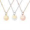 Korean version of popular necklace female couple Mori gift collarbone chain letter round superposition creative love