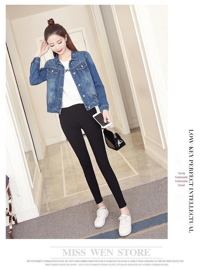 Plus Size Women's Denim Jacket: 2026 Spring/Autumn Slimming, Versatile, Loose Fit Short Top