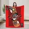 Soft Warm Blanket Picnic Animated Game P- Persona 5 Bedding Throws  Flannel Bedspread For Couch Chair Aesthetic Sofa Bed Cover