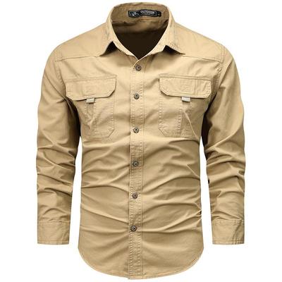 Camicia Casual da Uomo in Puro Cotone a Manica Lunga 2025 - Top alla Moda per Lavoro Primavera/Autunno