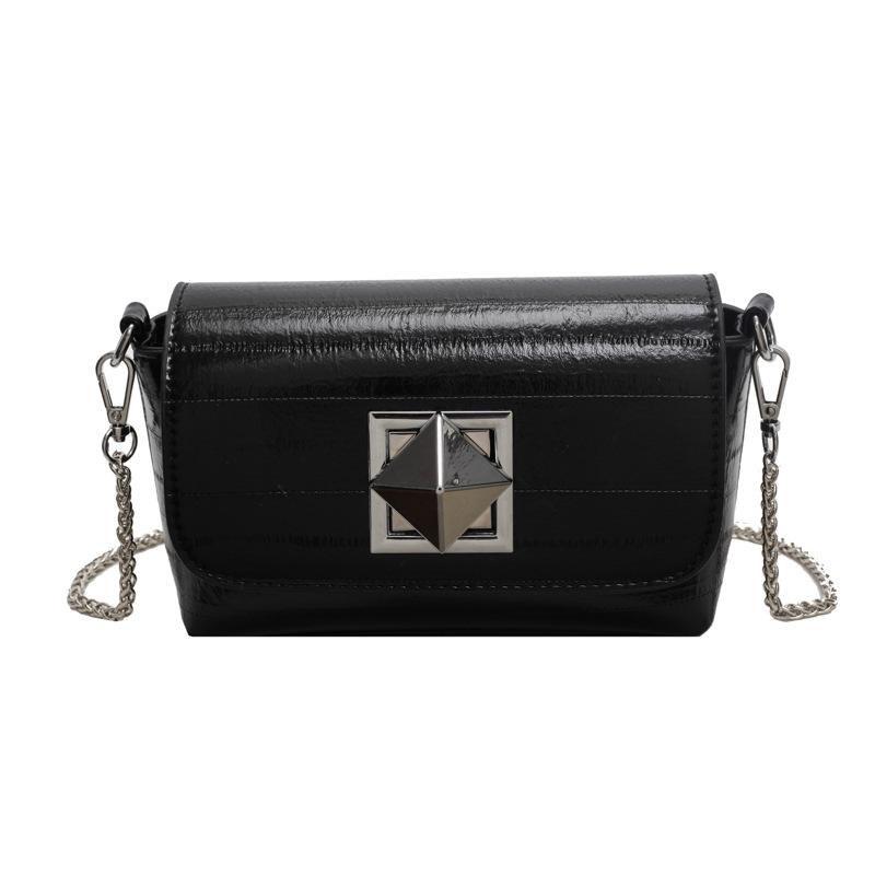 

Versatile messenger bag women s new fashion chain shoulder bag high-end high-value shoulder small square bag чёрный