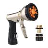 QX2E Professional Garden Hose Nozzle Durability Zincs Alloys Watering Nozzle