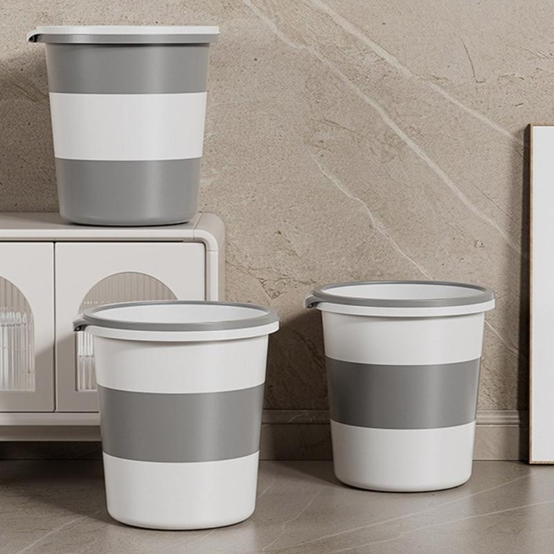 Bathroom Trash Can,Bathroom Garbage Can,Plastic Trash Bin Round Waste Basket for Bathroom,Bedroom,Office,Kitchen,Room