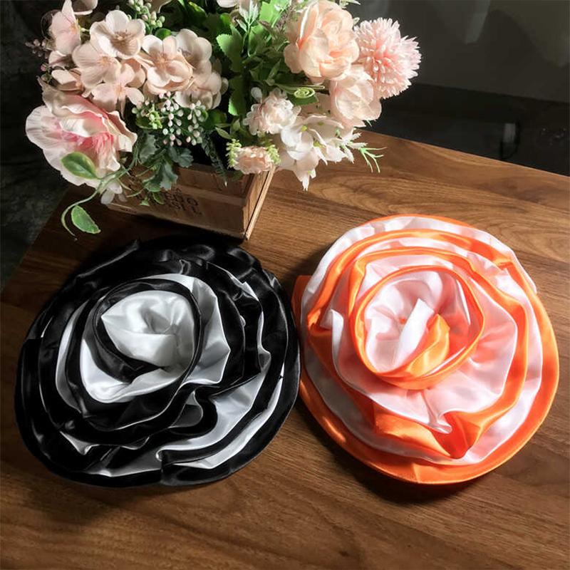 Applicazione Fiore 3D Grande Patch Applicazione per Abiti da Donna Spilla di Lusso di Design Accessorio Spalla Sposa da Palcoscenico